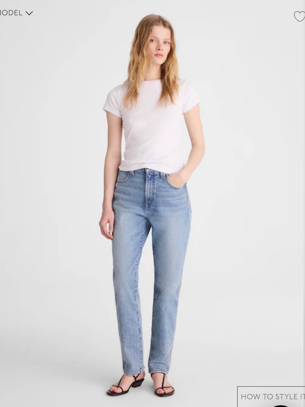 Madewell the Perfect Vintage Straight Crop Jean 28